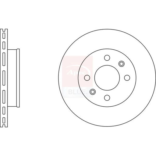 Apec 2 x Vented Front Brake Discs SDK6392