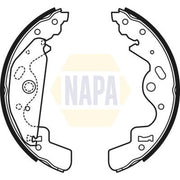NAPA Brake Shoe Set Axle Kit NBS1055