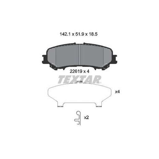 Textar Brake Pad Set 2261901