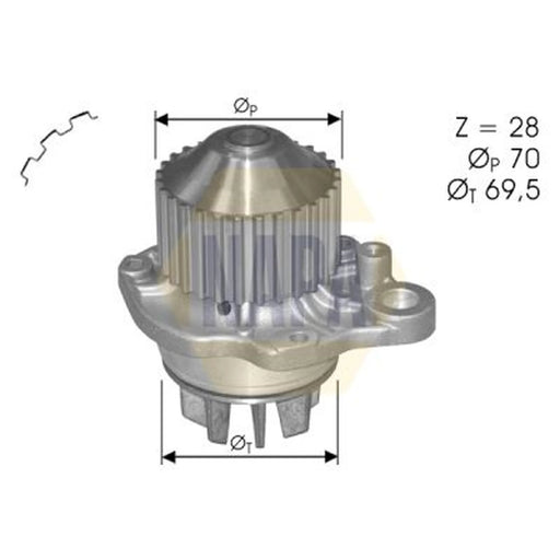 NAPA Engine Cooling Water Pump NWP1137