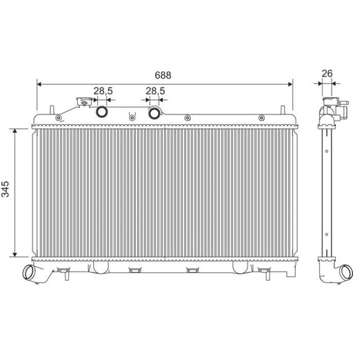 Valeo Engine Radiator 701383