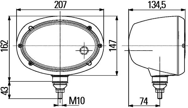 Hella Headlight Headlamp H4 Right