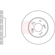 Apec 2 x Vented Front Brake Discs DSK810