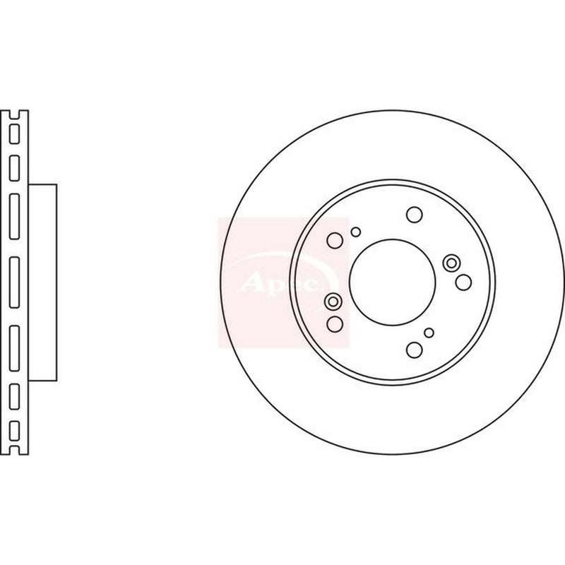 Apec 2 x Vented Front Brake Discs DSK810