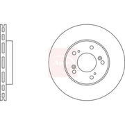 Apec 2 x Vented Front Brake Discs DSK810