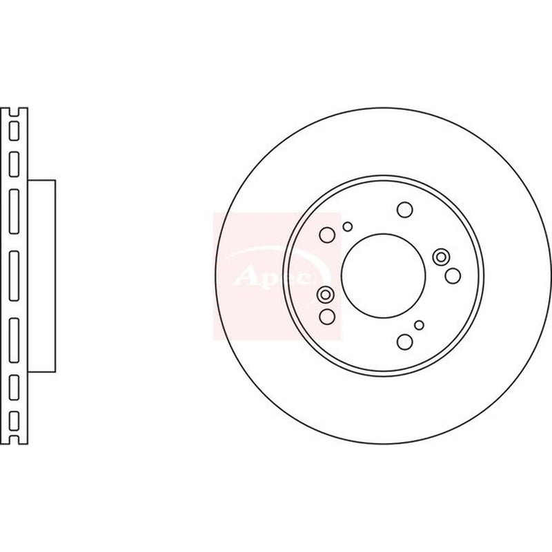 Apec 2 x Vented Front Brake Discs DSK810