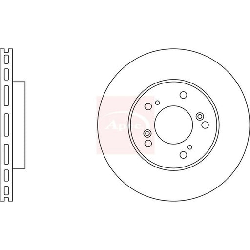 Apec 2 x Vented Front Brake Discs DSK810