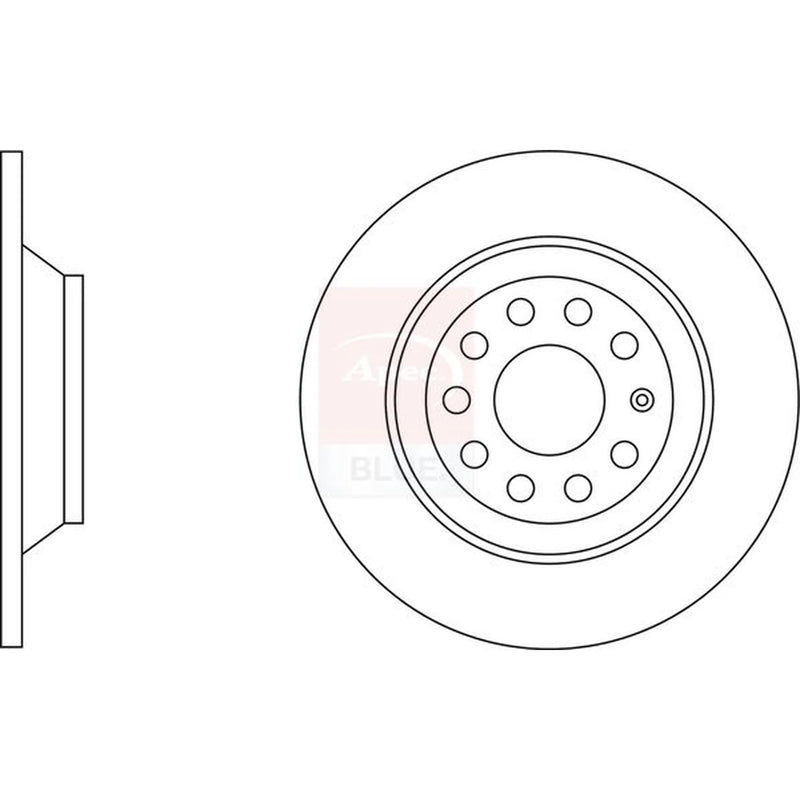 Apec 2 x Solid Rear Brake Discs SDK6403