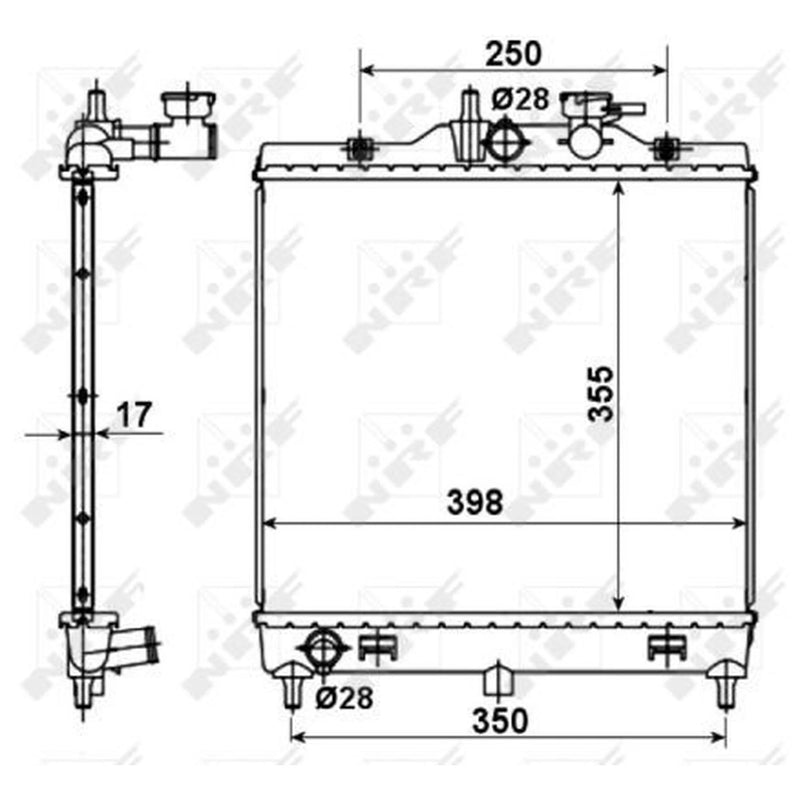 NRF Engine Radiator 53489