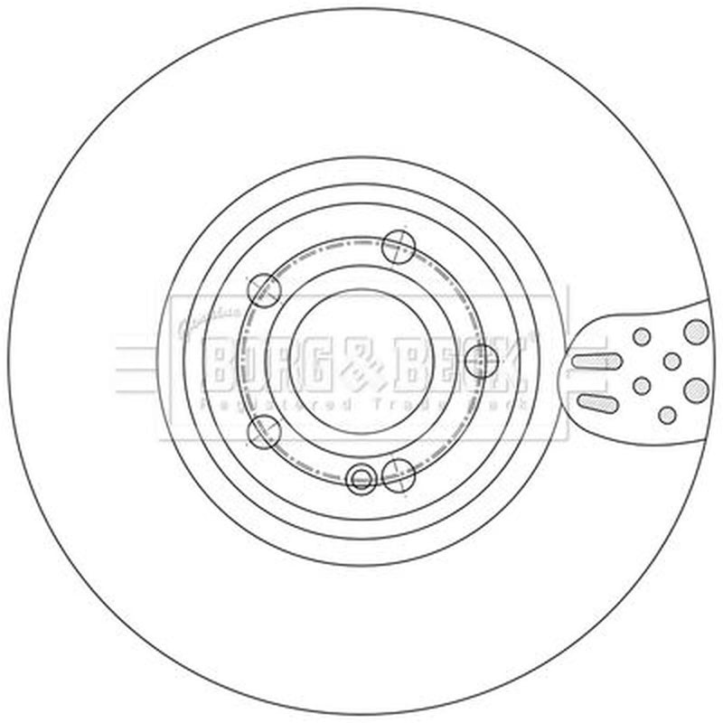Borg & Beck 2 x Vented Front Brake Discs BBD6250S