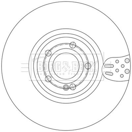 Borg & Beck 2 x Vented Front Brake Discs BBD6250S