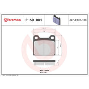 Brembo 4 x Front Brake Pad Set P59001