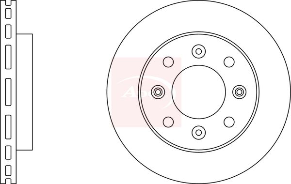 Apec 2 x Brake Disc Set Vented