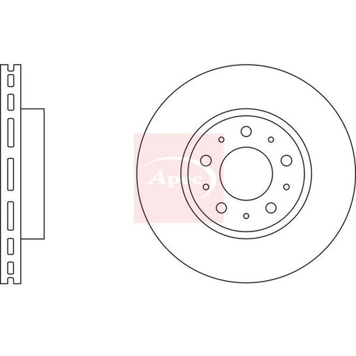 Apec 2 x Vented Front Brake Discs DSK565