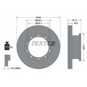 Textar 2 x Internally Vented Brake Discs 93086800 OE 1415147 920924972 234110