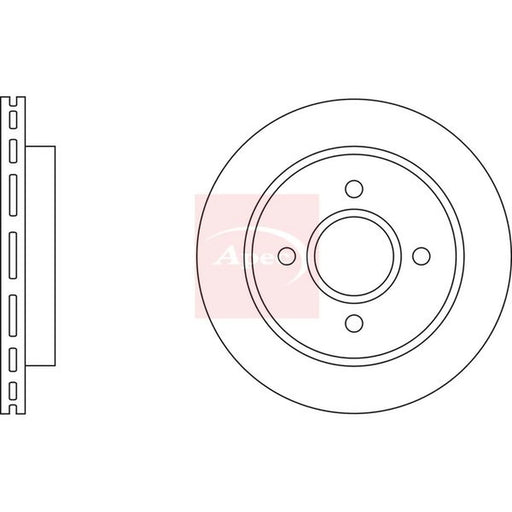 Apec 2 x Vented Rear Brake Discs DSK534