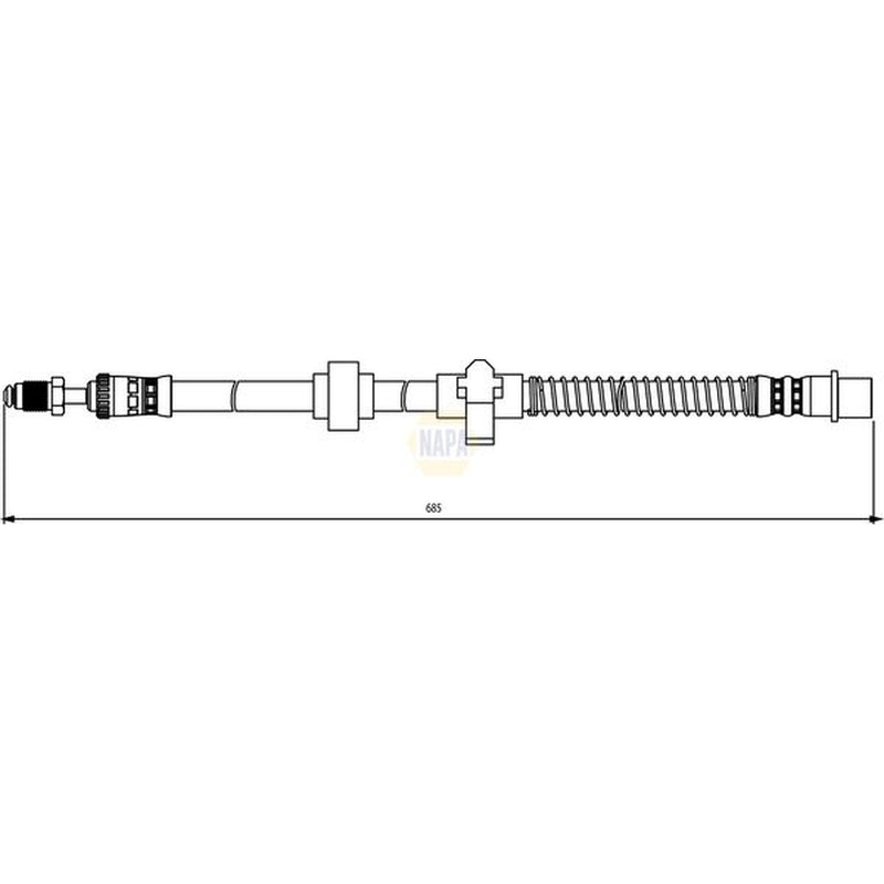 NAPA Brake Hydraulic Hose Line Rear Left NBH1396