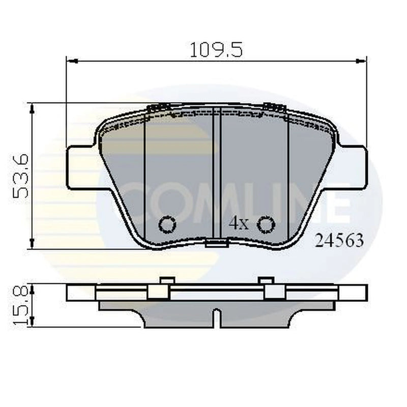 Comline 4 x Rear Brake Pad Set CBP02022