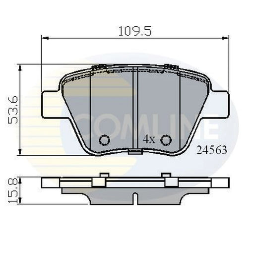 Comline 4 x Rear Brake Pad Set CBP02022
