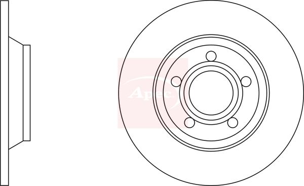 Apec 2 x Brake Disc Set Solid