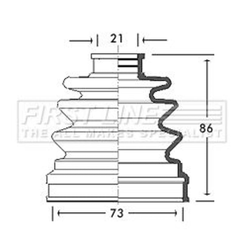 First Line Drive Shaft Bellow Kit Front Left FCB2760