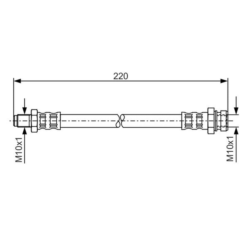 Bosch Brake Hydraulic Hose Line Rear 1 987 476 347