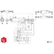 Febi Power Steering Slave Cylinder Front 193308