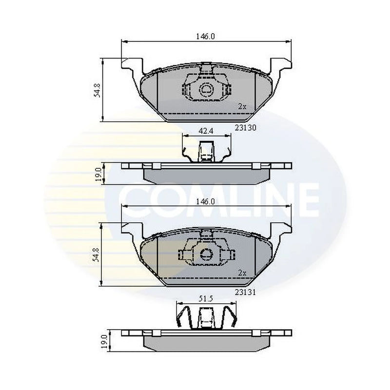 Comline 4 x Front Brake Pad Set CBP0889