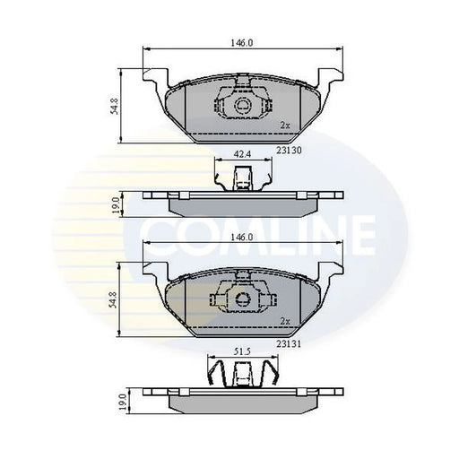 Comline 4 x Front Brake Pad Set CBP0889