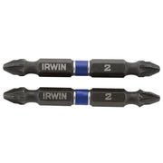 IRWIN® Impact Double-Ended Screwdriver Bits Pozi PZ2 60mm (Pack 10) - 1923409
