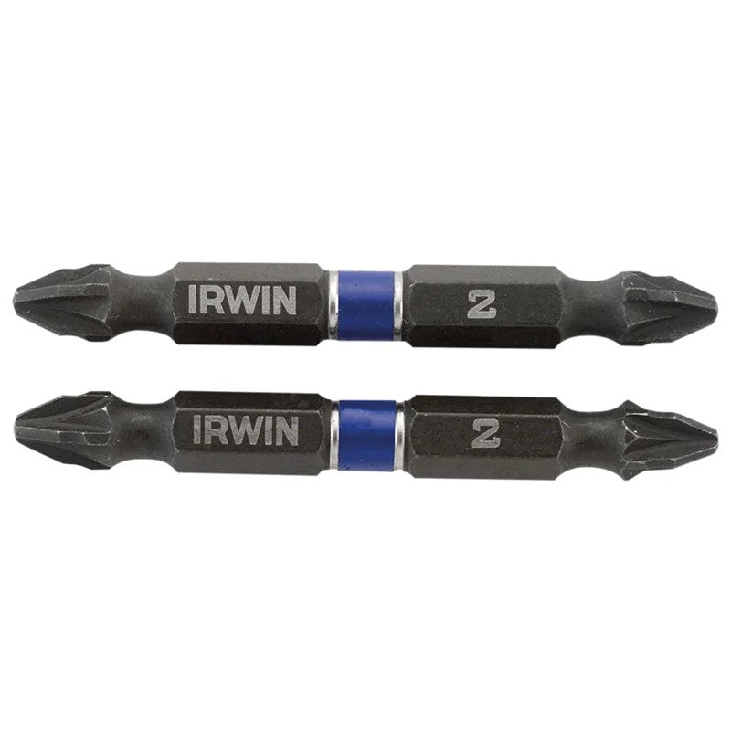 IRWIN® Impact Double-Ended Screwdriver Bits Pozi PZ2 60mm (Pack 10) - 1923409