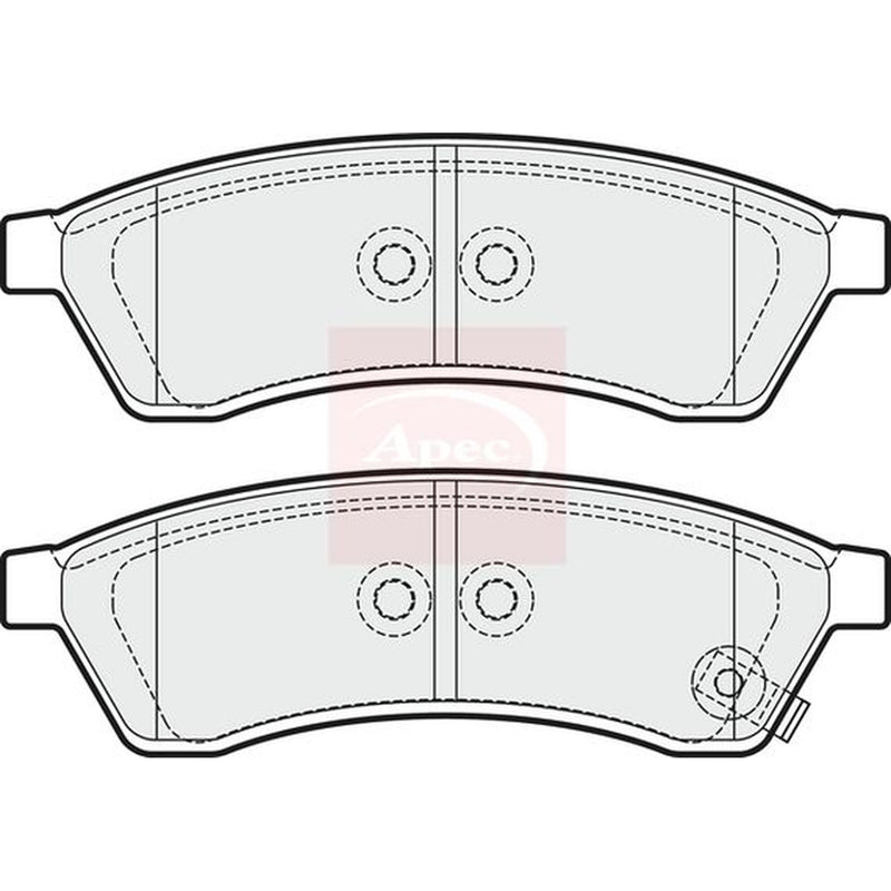 Apec Rear Brake Pad Set PAD1672