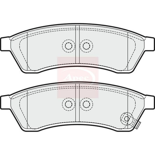 Apec Rear Brake Pad Set PAD1672