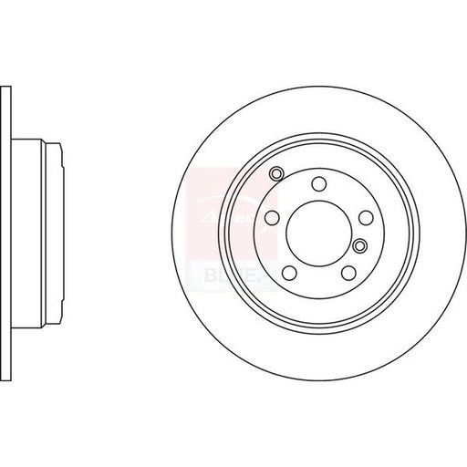 Apec 2 x Solid Rear Brake Discs SDK6513