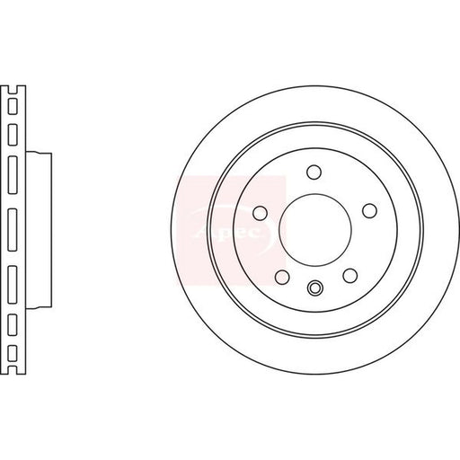 Apec 2 x Vented Rear Brake Discs DSK3083
