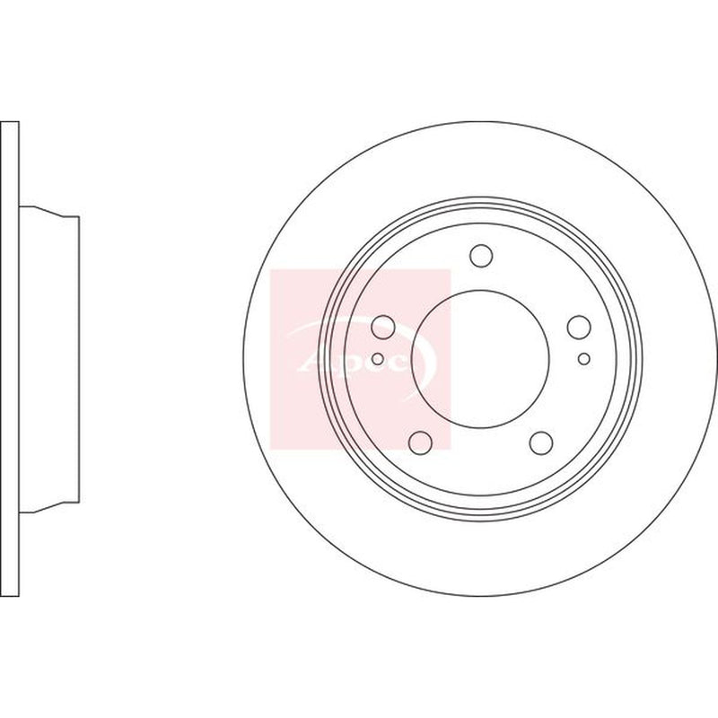 Apec 2 x Solid Rear Brake Discs DSK3381