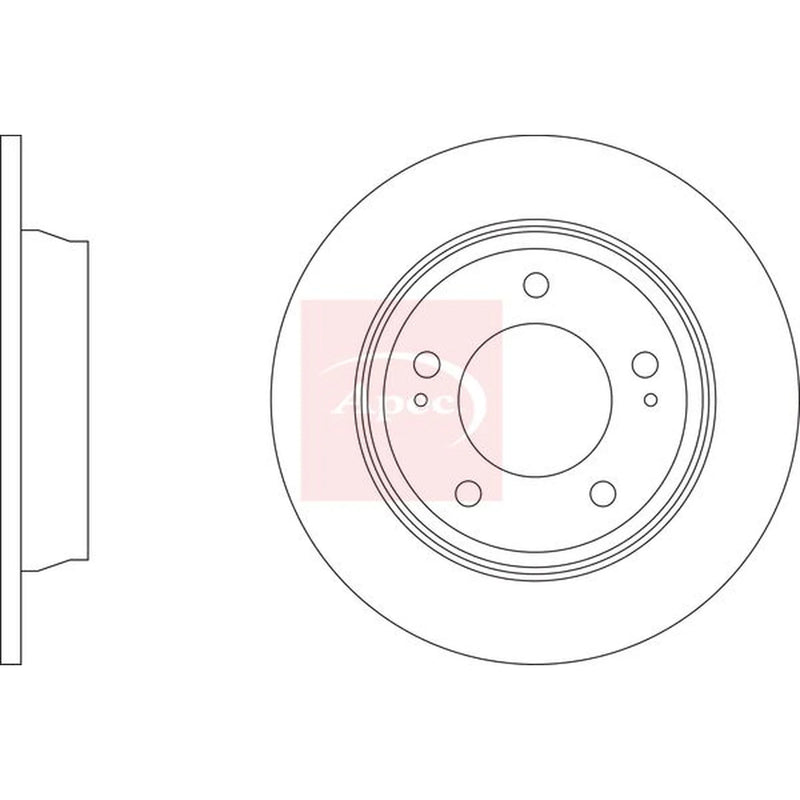 Apec 2 x Solid Rear Brake Discs DSK3381