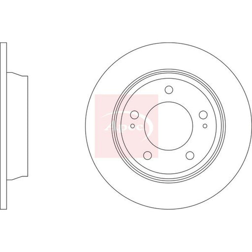 Apec 2 x Solid Rear Brake Discs DSK3381