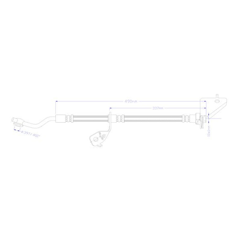 Juratek Brake Hydraulic Hose Line Front Left JBH1392L