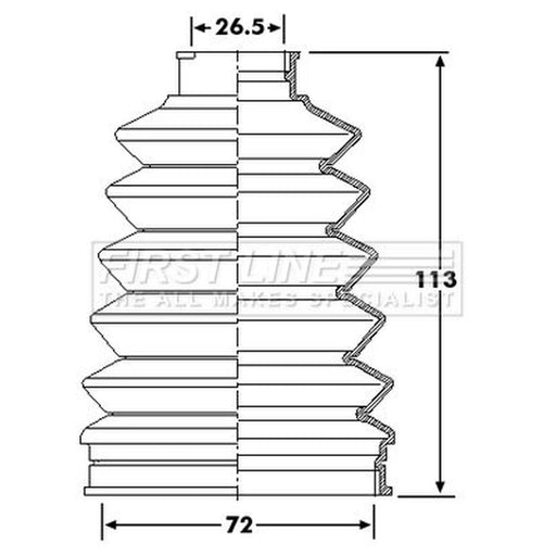 First Line Drive Shaft Bellow Kit Front Left Thermoplas FCB6268