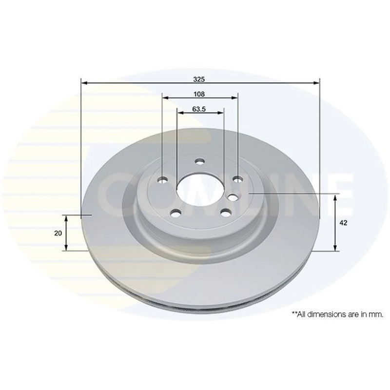 Comline 2 x Internally Vented Rear Brake Discs ADC4065V