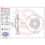 Brembo 2 x Front Brake Discs 09.9145.11