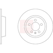 Apec 2 x Solid Rear Brake Discs DSK3340