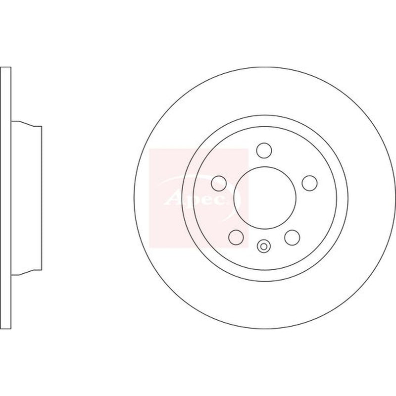 Apec 2 x Solid Rear Brake Discs DSK3340