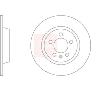 Apec 2 x Solid Rear Brake Discs DSK3340