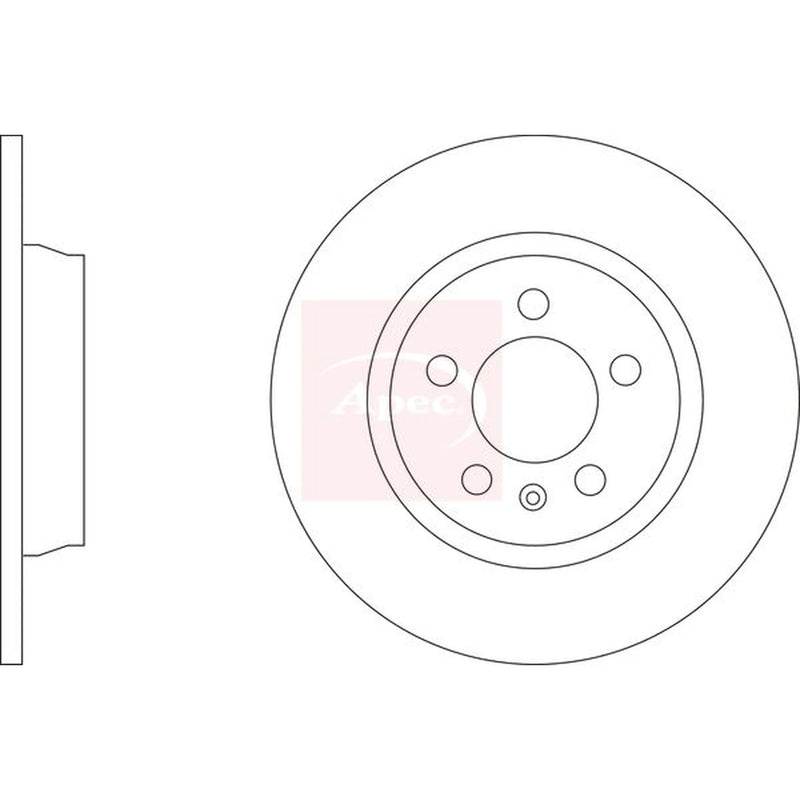 Apec 2 x Solid Rear Brake Discs DSK3340