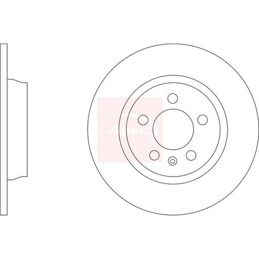 Apec 2 x Solid Rear Brake Discs DSK3340