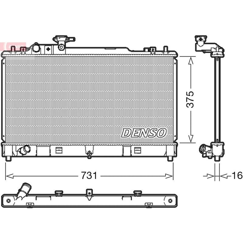 Denso Engine Radiator DRM44036