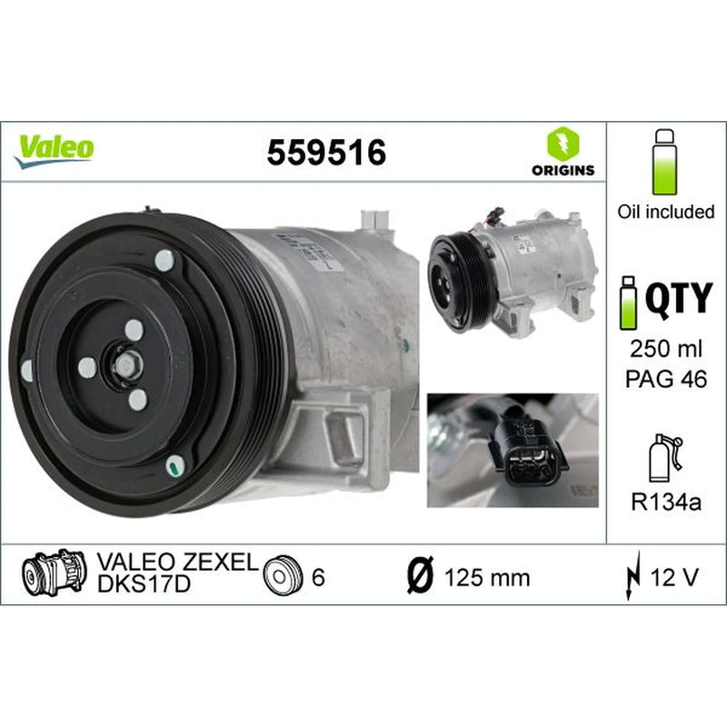 Valeo Air Conditioning Compressor 559516