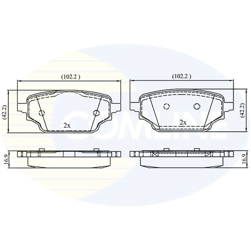 Comline 4 x Rear Brake Pad Set CBP01000